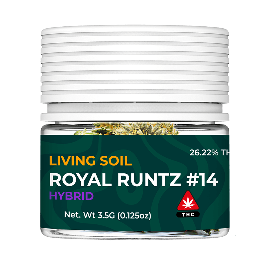 mock Royal Runtz 14 Living soil 3.5G CB SP JAR FRONT