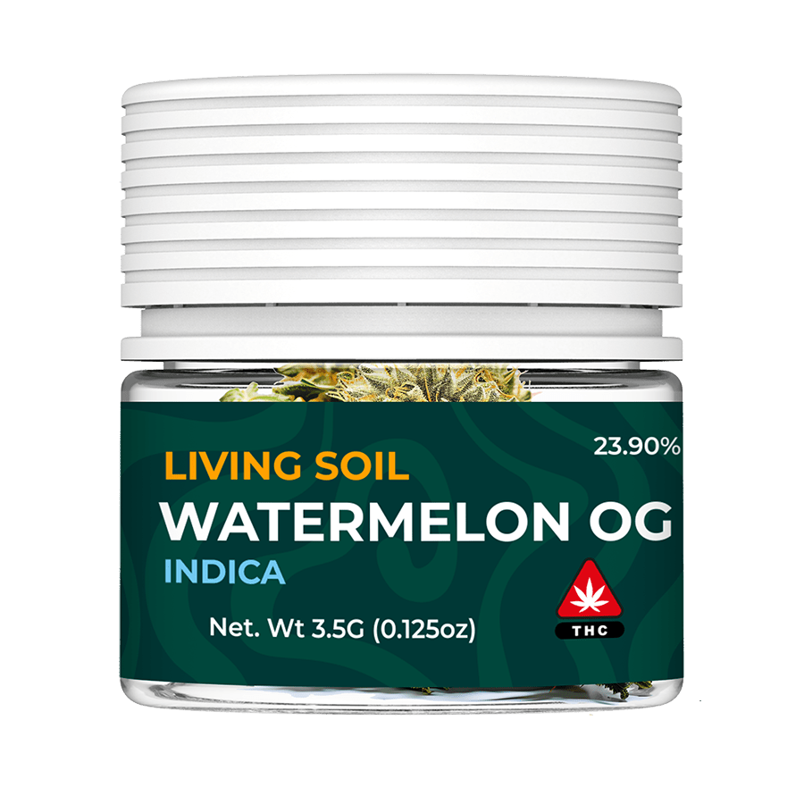 mock watermelon OG Living soil 3.5G CB SP JAR FRONT