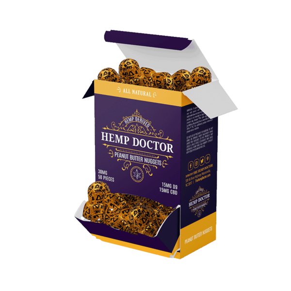 30mg D9/CBD Candies - Peanut Butter Nuggets